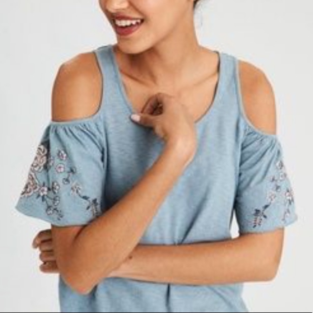 American Eagle Soft and Sexy Cold Shoulder Blouse